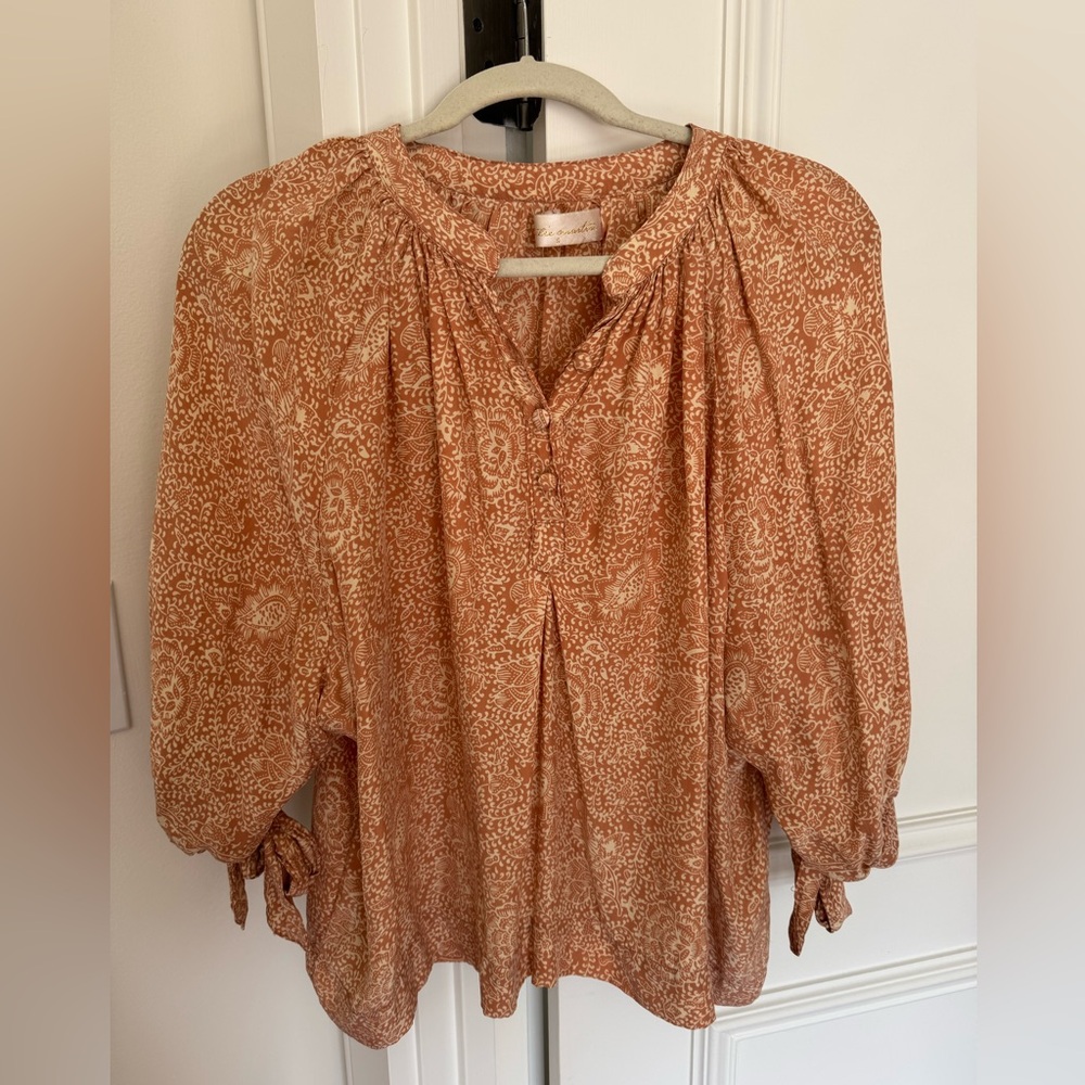 Natalie Martin | Orange Long-Sleeve Blouse